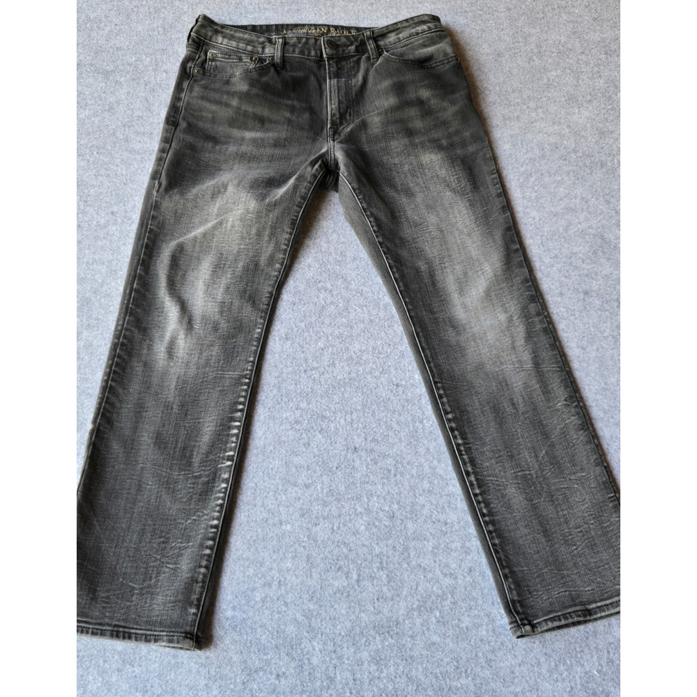 American Eagle Men's Black Jeans Slim Straight Extreme Flex 32x27